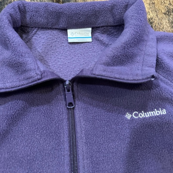 Columbia size XL purple fleece zip jacket with zip pockets - Picture 6 of 9